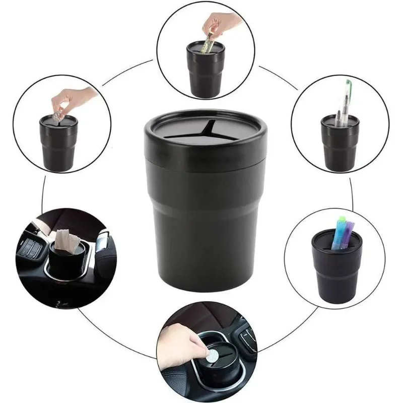 2PCS Car Trash Can with Lid Mi - Waterproof Car Trash Can With Lid 评论和价格