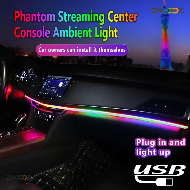 ZNOOOZ 140cm Car Ambient Light - Led Ambient Interior Car Lights App Control 评论和价格