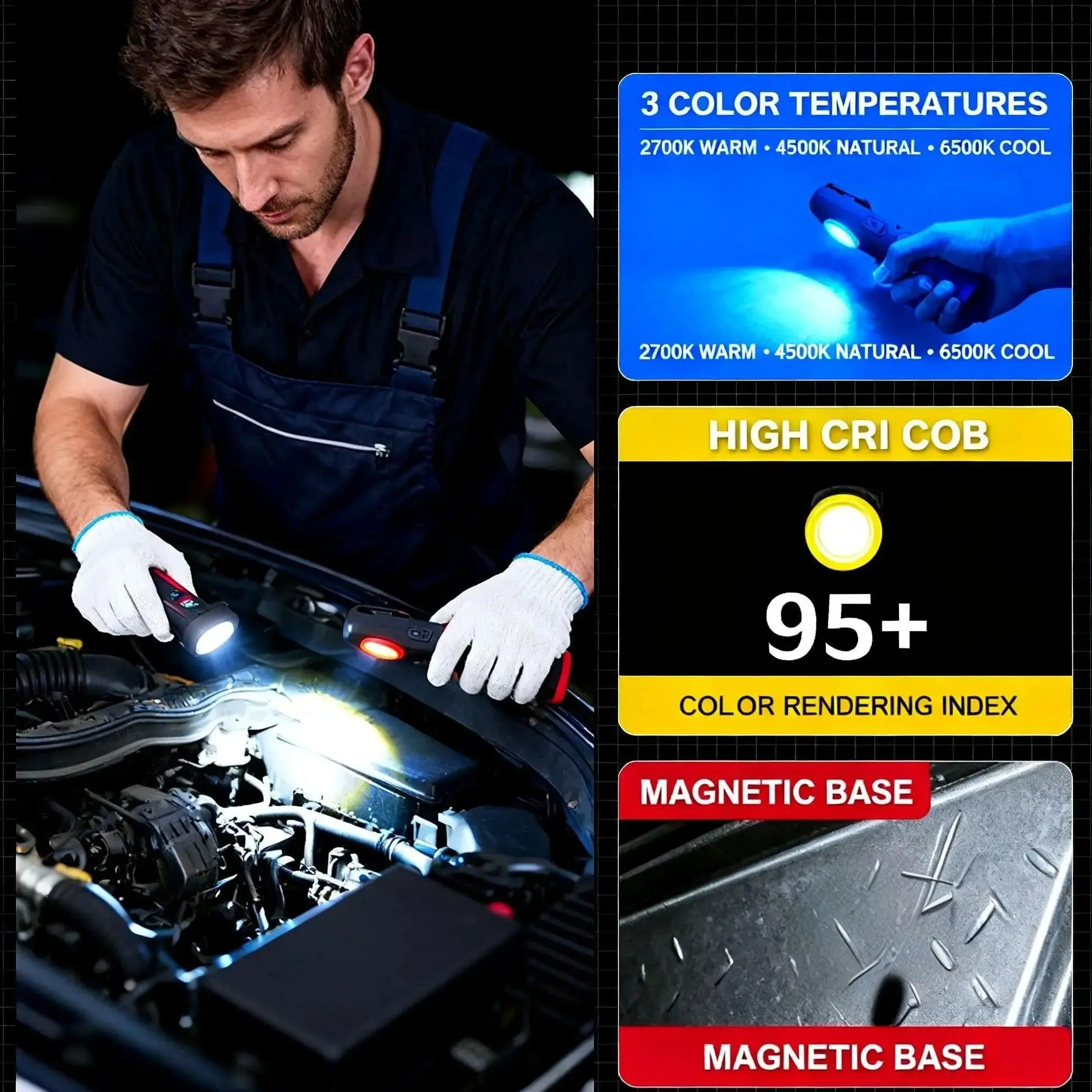 FUNAYA Portable Flashlight Car - Auto Repair Tools 评论和价格