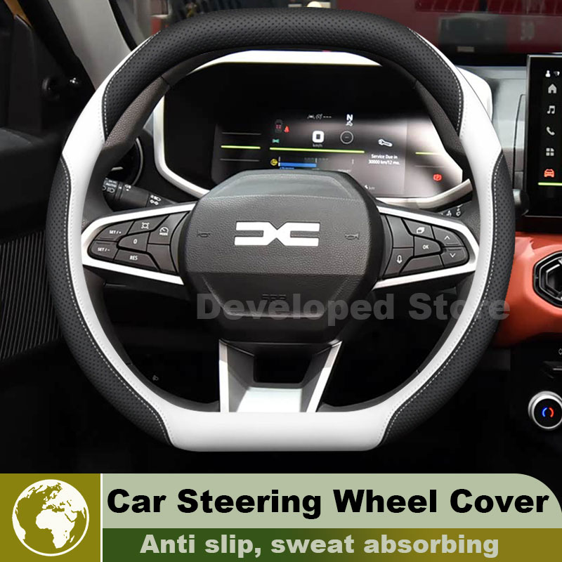 Leather Car Steering Wheel Cov - Car Steering Wheel Cover Anti Slip Breathable 评论和价格