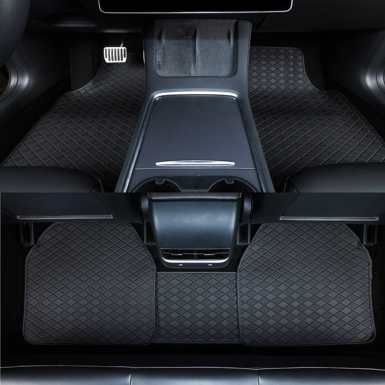 Car Floor Mats Full Set Univer - Car Floor Mats Universal Waterproof Leather 评论和价格