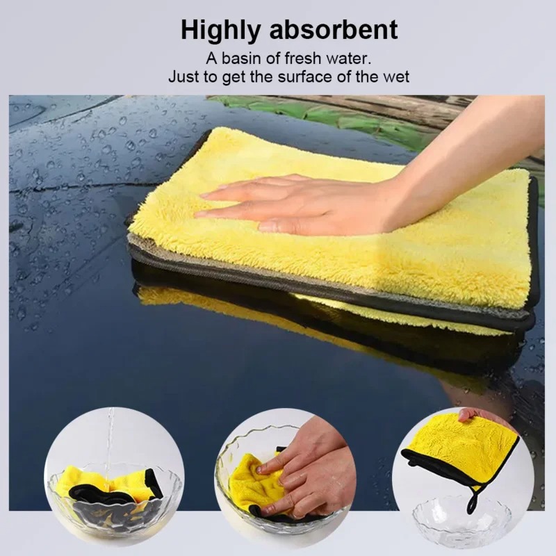 Microfiber Car Cleaning Towels - Microfiber Car Drying Towel Super Absorbent 评论和价格