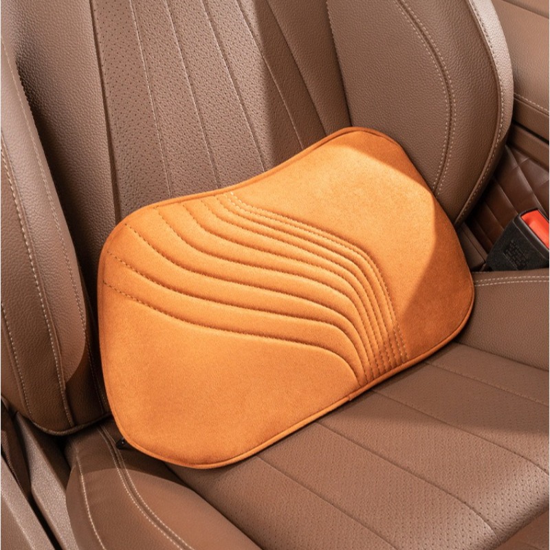 Soft Suede Car Seat Pillow Set - Memory Foam Car Neck Pillow Lumbar Support 评论和价格