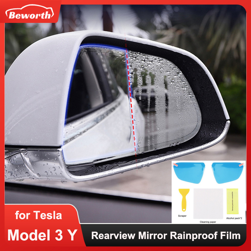 2pcs Rearview Mirror Rainproof - Anti Glare Car Rearview Mirror Film 评论和价格