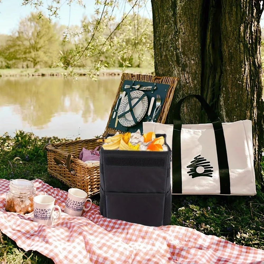 Collapsible Car Trash Can with - Waterproof Car Trash Can With Lid 评论和价格
